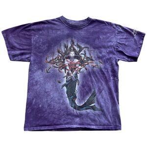 The Mountain Purple Vintage Mermaid Tie Dye Graphic T-Shirt Size Large